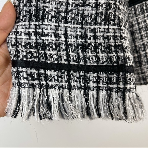 Etcetera Plaid Tweed Fringe Blazer Women’s Size 4 Classic Professional Jacket - Picture 5 of 8